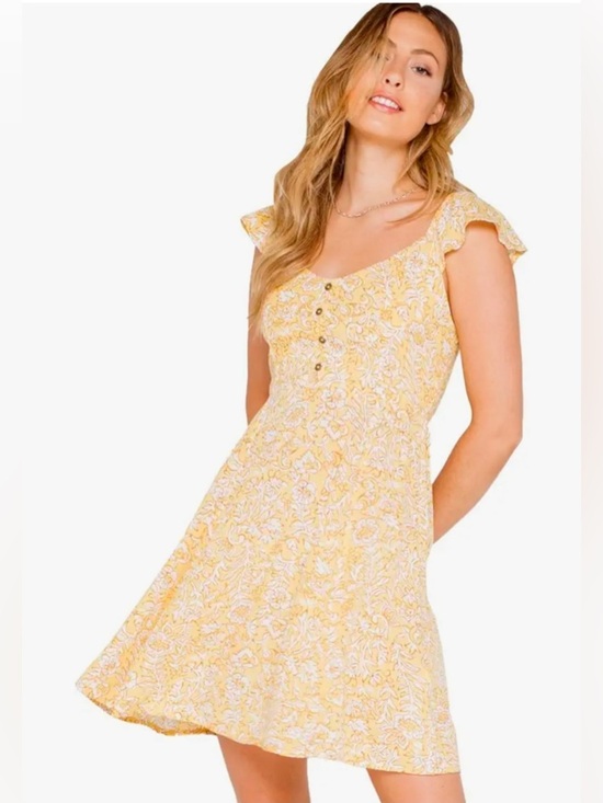 Billabong Dresses & Skirts - Billabong Forever Yours Woven Smock Floral Mini A-line Dress Coquette Size Small